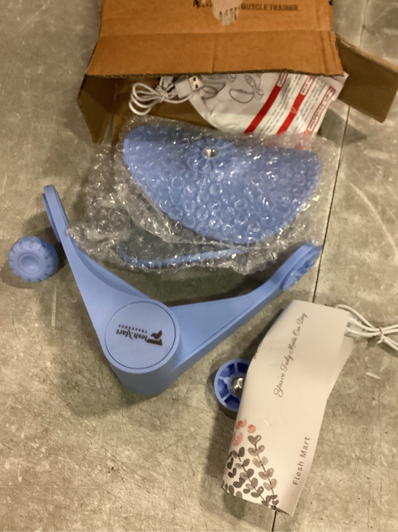 Condition photo showing Good Condition for thigh hip trainer kegel exerciser 0-120 lbs adjustable resistance, pelvic floor exercise devices, inner thigh exerciser for women men, thigh exercise equipment blue
