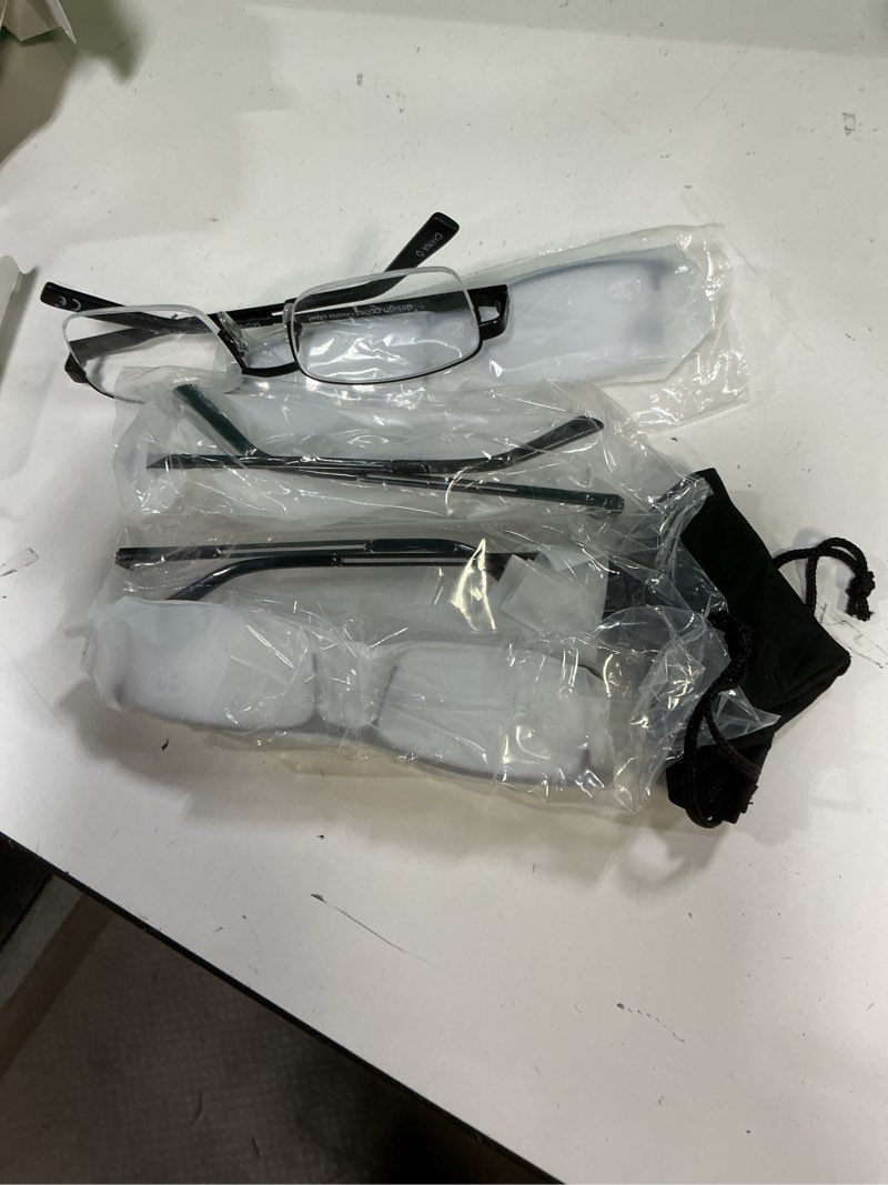 Condition photo showing Good Condition for blue light blocking reading glasses for men, half frame metal readers spring hinge eyeglasses anti eyestrain/glare/uv 5 pack mix color 1.75 x
