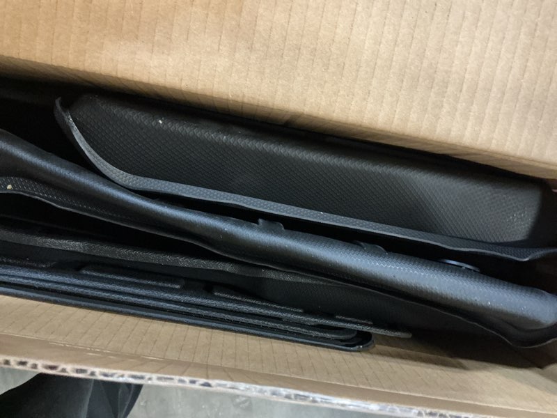 Condition photo showing As Is for motor trend flextough floor mats for cars, black deep dish all-weather car mats, waterproof trim-to fit automotive floor mats for cars trucks suv, universal floor liner car accessories full set black