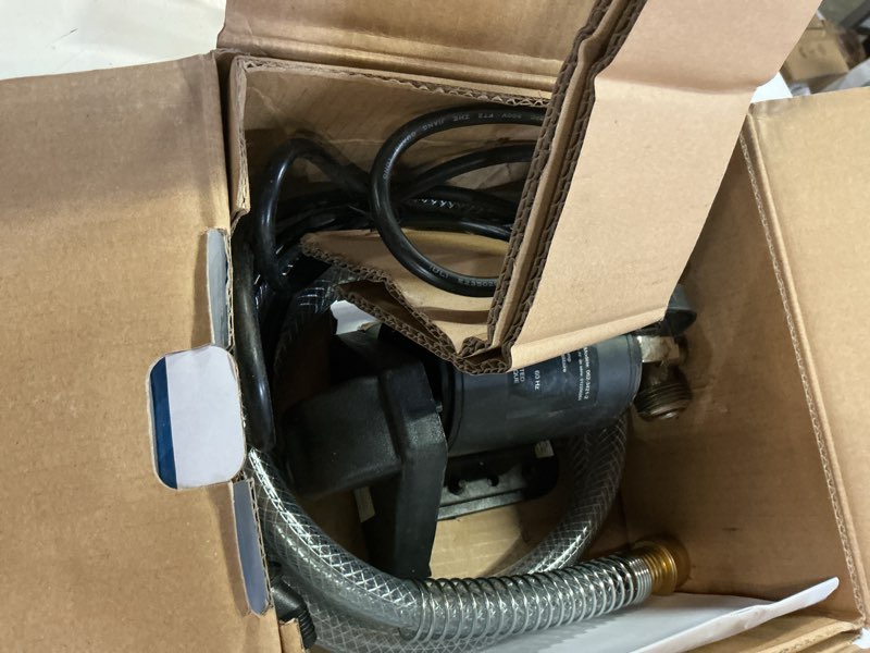 Condition photo showing As Is for 1/10 hp 115-volt utility transfer pump