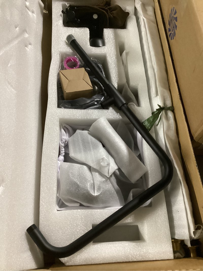 Condition photo showing Good Condition for similar  to photo aolemi floor mount bathtub faucet freestanding tub filler matte black standing high flow shower faucets with handheld shower mixer taps swivel spout