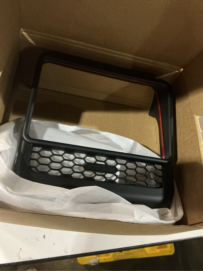 Condition photo showing Good Condition for carbon fiber pattern ac vents cover, highland model y rear center console air vent cover compatible with tesla model y juniper and model 3 highland (black)