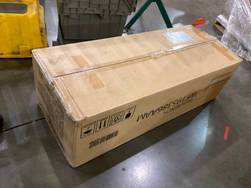 Condition photo showing As Is for Shoe Bench, Entryway Storage Benches with Cushion Seating and Storage Drawers, Multipurpose Wooden Shoe Bench with Bottom Shelf for Entryway Hallway Living Room Bedroom Antique Navy