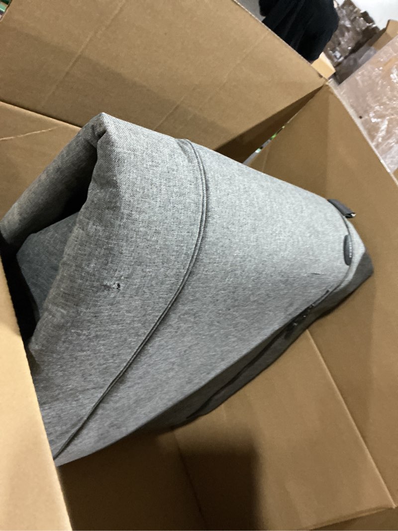 Condition photo showing As Is for Ski Bags for Air Travel - Ski Bag with Wheels Fit Single Snowboard or Double Skis up to 175 or 190 cm All-Round Padded Protection for Boots, Helmet, Ski Gear Grey 190