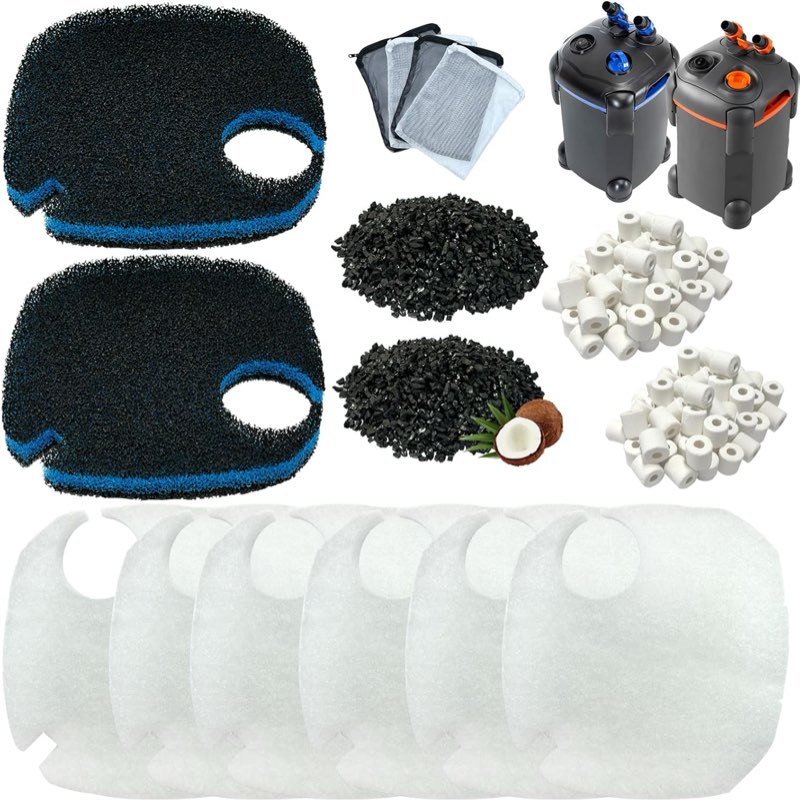 16 Pcs Fit AMOSIJOY 172/225/265GPH Aquarium External Filter and Coospider-repta 172/225/265GPH Aquar