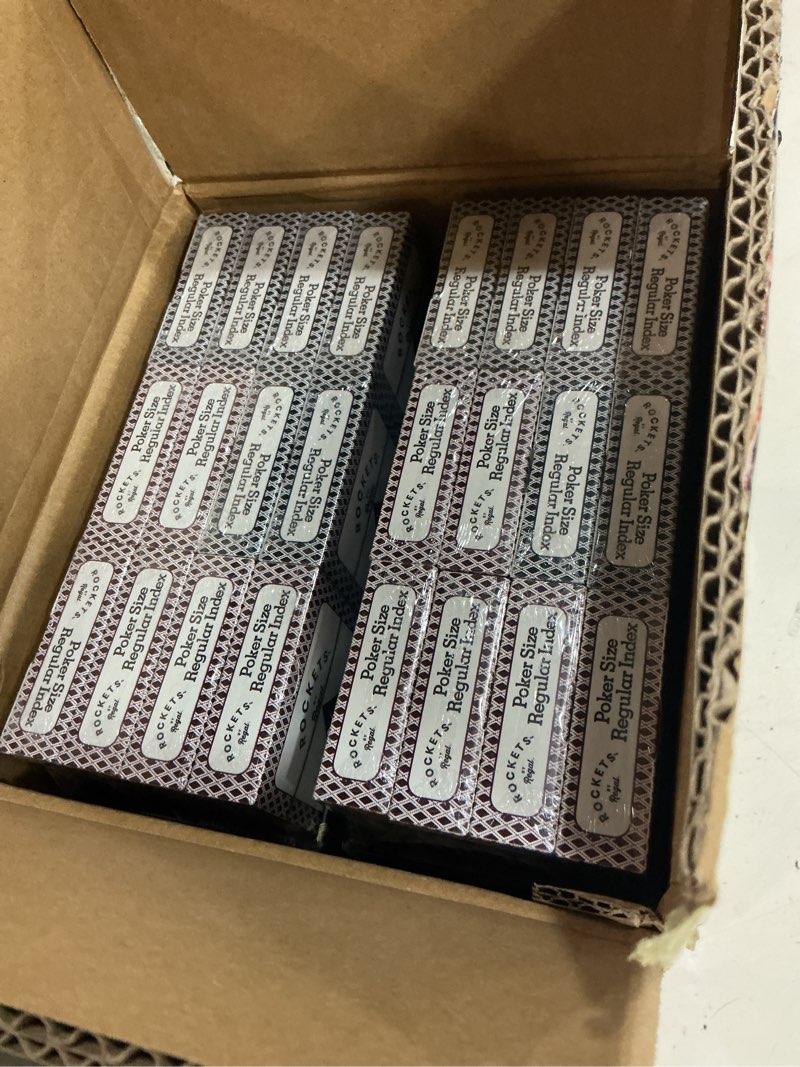 Condition photo showing New/Like New for regal games [48 decks] rockets bulk playing cards set for adults & professionals - 310 gsm linen finish - poker cards for blackjack, euchre, canasta - casino grade, travel & game night cards