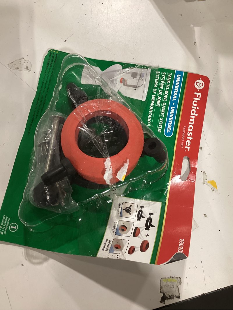 Condition photo showing As Is for fluidmaster 2602g-008 universal 2-inch tank-to-bowl gasket system