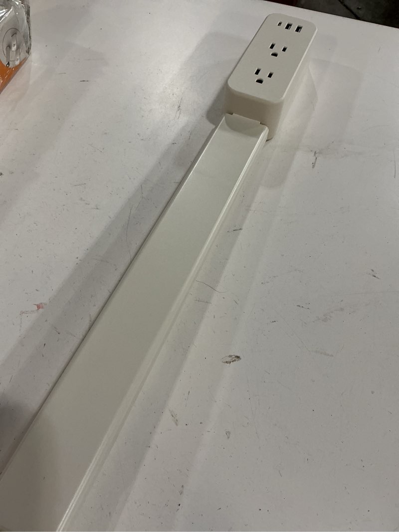 Condition photo showing Good Condition for electrical outlet extender stick - features usb-a, usb-c and 2 ac outlets, extends 22"-34", rotates 180° access hard-to-reach outlets, wall plug power socket expander nightstands, sofa, desks and more white