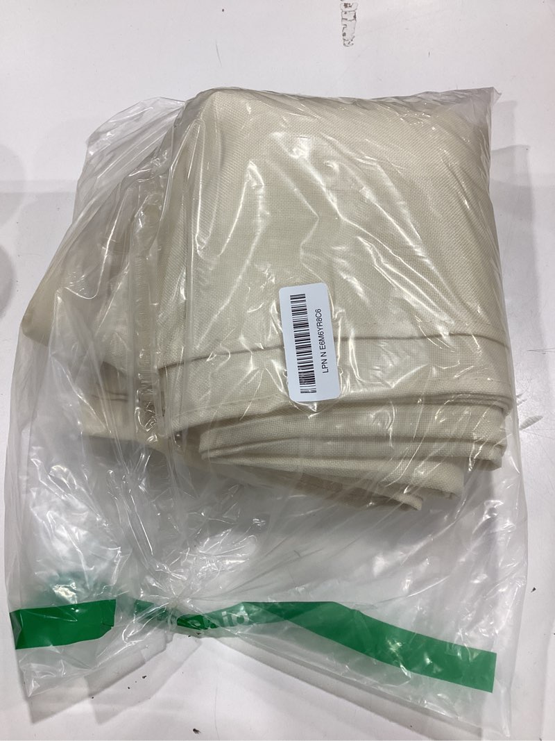 Condition photo showing New/Like New for hiasan faux linen rectangle tablecloth - wrinkle and stain resistant washable table cloth for kitchen dining room holiday table cover for dinner, champagne, 60 x 120 inch 120" x 60" (rectangular) champagne