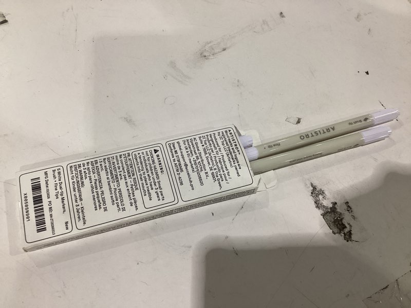 Condition photo showing Good Condition for artistro 5 white acrylic paint markers - paint pens for drawing - for fabric, rock, glass, wood, molds - arts & crafts gift for adults, teens, kids, classroom must haves & school supplies