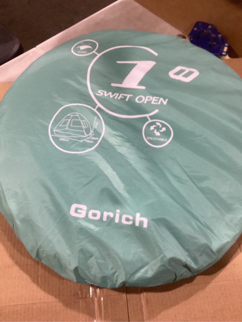 Condition photo showing As Is for (similar to )gorich beach tent sun shelter for 3/4-5/6-7/8-10 person with upf 50? uv protection, lightweight & easy setup beach shade canopy, portable beach shade tent beach cabana blue 3 person