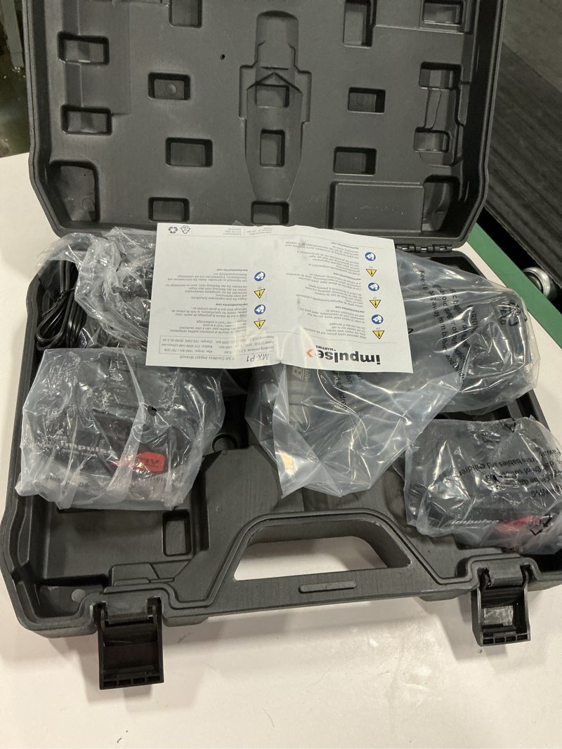 Condition photo showing New/Like New for Impulse 1/2" Cordless Impact Wrench Kit with Two 21V Lithium-ion Batteries Included, Hight-torque 797 ft-lb, Charger, 3-Speed, Brushless Motor-type, Design for Heavy-duty Applications Cordless 1/2''