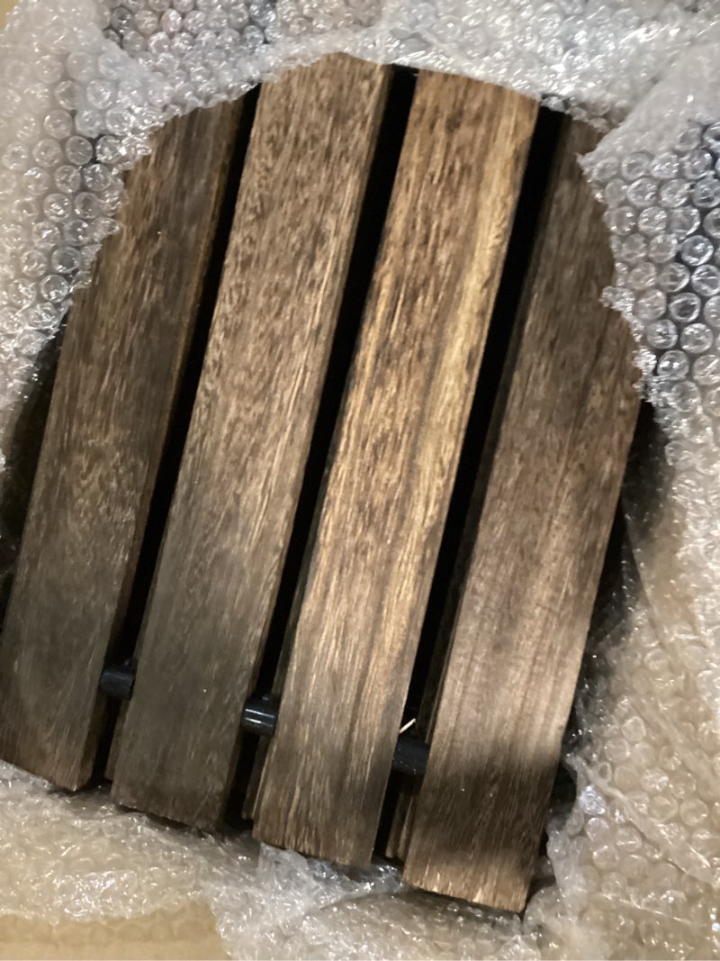 Condition photo showing Good Condition for landical 24ft wooden garden pathway with non slip surface roll out boardwalk walkways road floor pathway rustic path decorative patio pavers for outdoor garden beach wedding party(brown)