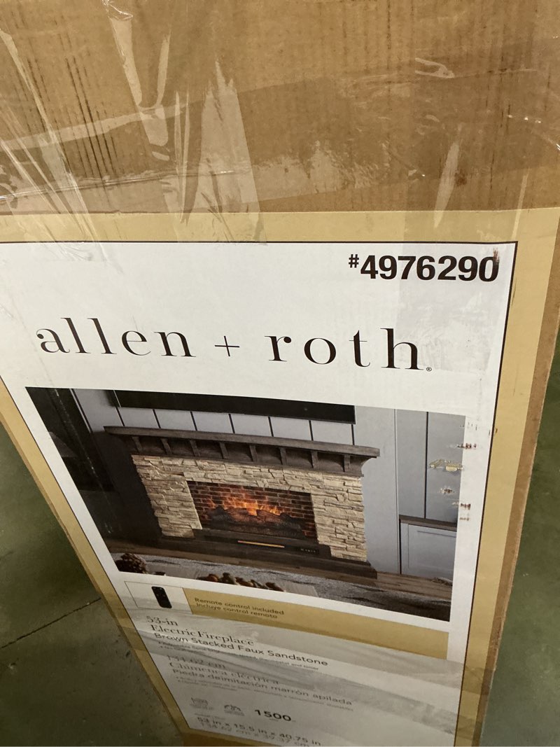 Condition photo showing Good Condition for allen + roth 53-in W Sedona Free standing Infrared quartz Flat wall with Remote Control Included