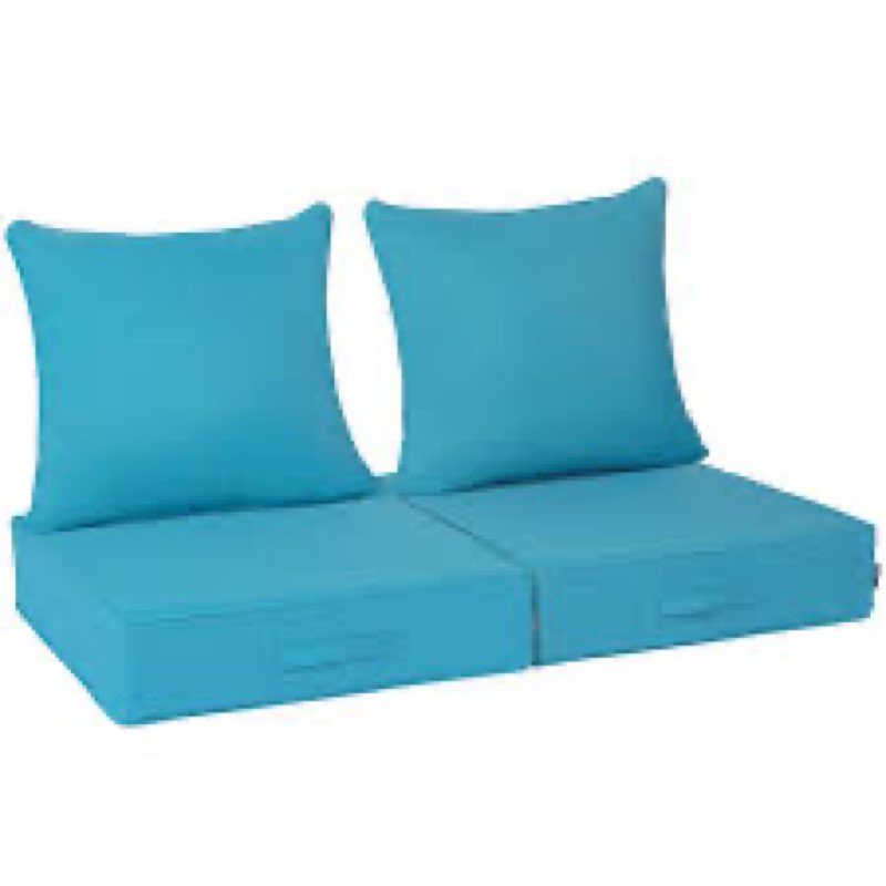 AOFEITE 2 PCS Outdoor Water-Resistant Olefin Deep Seat Cushion Set, 24 x 24 x 6 Inch Weather and Fad