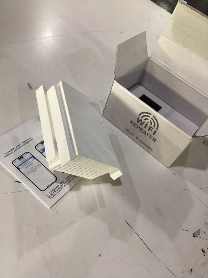 Condition photo showing New/Like New for 2025 1.2Gbps WiFi Extender Signal Booster, Up to 12880 sq. ft, Dual Band 5GHz/2.4GHz, WiFi Extenders Signal Booster for Home, WiFi Range Extender with Ethernet Port, Connects 100+ Devices