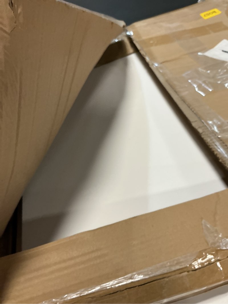 Condition photo showing Good Condition for Sunnyglade 12-Pack Drop Ceiling Tile 2ft x 2ft, Smooth White PVC Ceiling Panel 24 x 24in, 4mm thicknesses Waterproof Reusable and Fire-Rated, 48 Sq. Ft (12, White) White 12