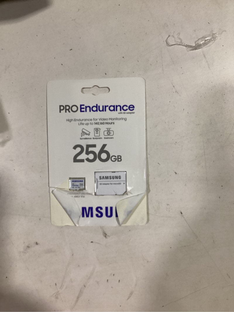 Condition photo showing Good Condition for samsung pro endurance 256gb microsdxc memory card with adapter | microsd for dash cam, body cam, and security camera – class 10, u1, v10 (?mb-mj256ka/am) new 256 gb