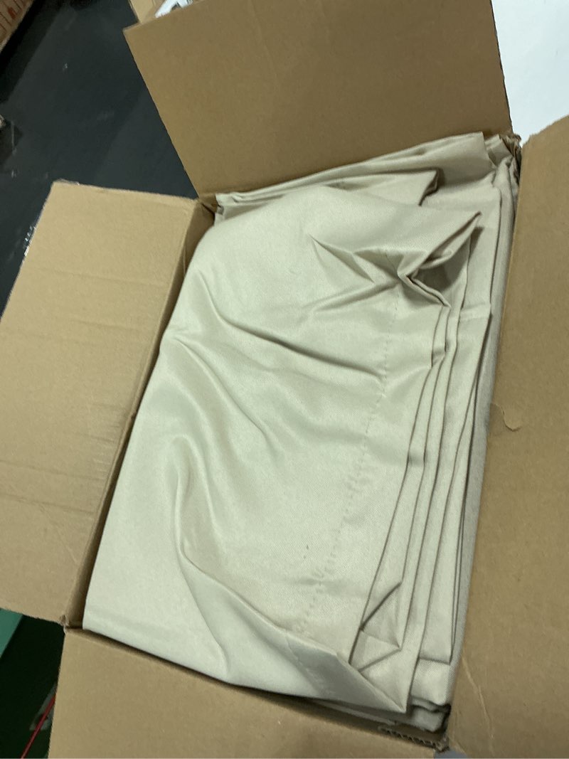 Condition photo showing Good Condition for outdoor curtains for patio waterproof - 8 panels weatherproof privacy outside curtains with rod pocket for pergola, gazebo, porch, cabana, balcony, 54 x 84 inch, cream cream 54"w x 84"l (pack of 8)