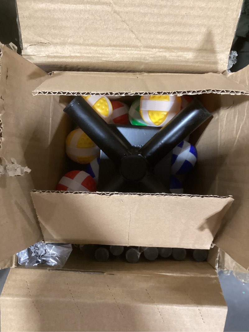 Condition photo showing As Is for Golf Chipping Game Set : Portable 6-Angle Adjustable Practice Mat Set with 20 Sticky Balls for Indoor Outdoor Family Fun (Golf Club Not Included) Green