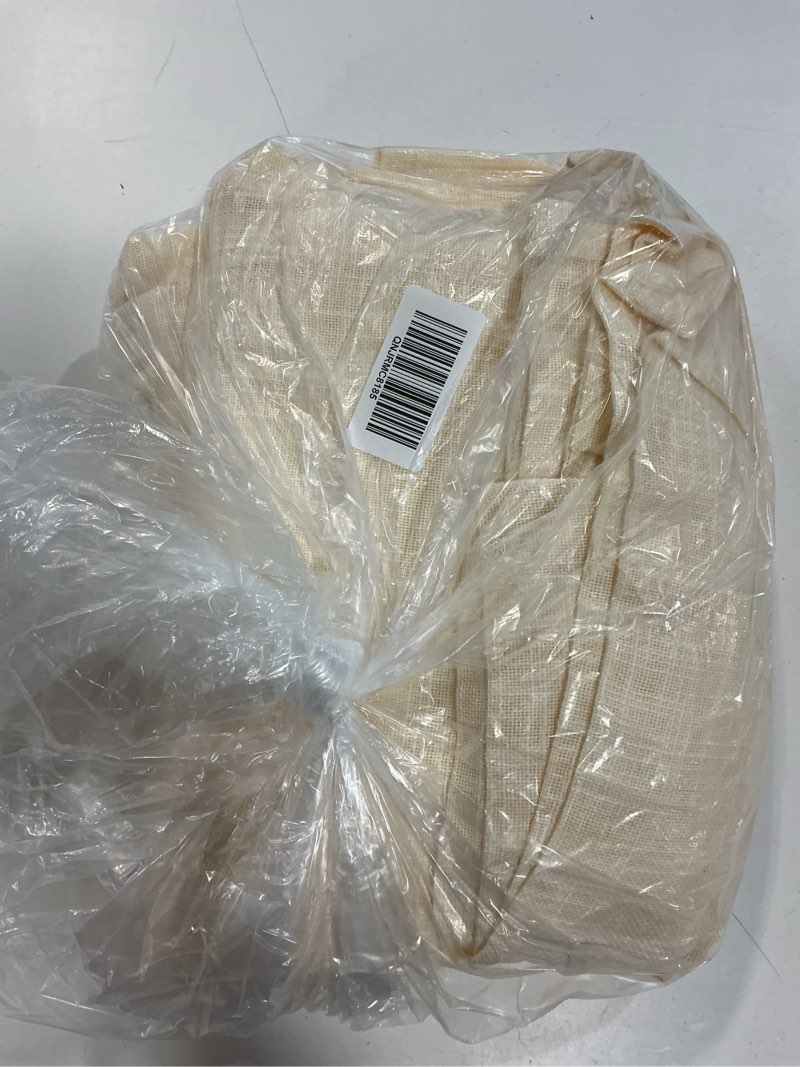 Condition photo showing New/Like New for cotton sheer curtain set (set of 2), 48x108, ivory
