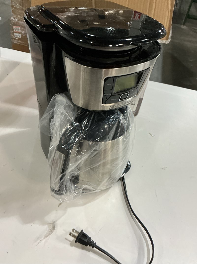 Condition photo showing Good Condition for BLACK+DECKER 12-Cup Thermal Coffeemaker, Black/Silver, CM2035B