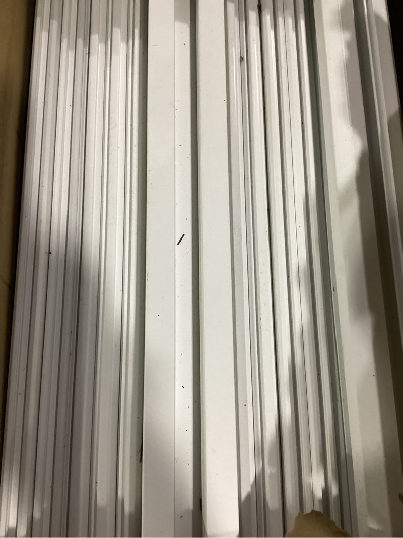 Condition photo showing As Is for pre-cut wainscoting panels kit, wpc slats accent wall panel for home decor covers 39 x 79 in, ready to assemble decorative beadboard panels for interior wall moulding (style 01) narrow slat wall panels