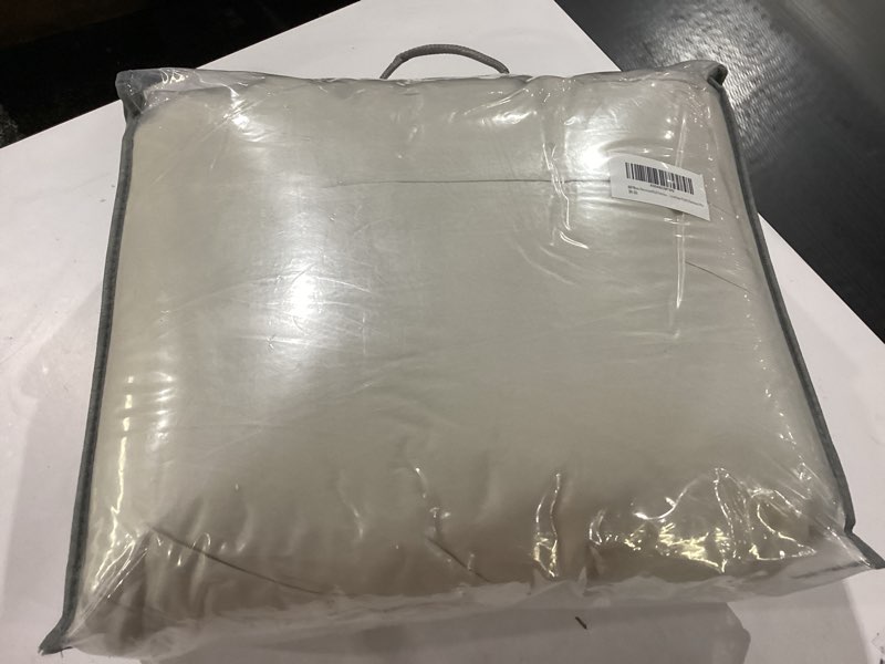 Condition photo showing New/Like New for QSH Wheat Oversized California King Bed Comforter Set 128x120, Farmhouse Shabby Vintage Bedding Comforter with Ruffles French Country Comforter Soft Microfiber Fluffy Bedding 3 PCs Oversized California King Plus 128x120 Wheat