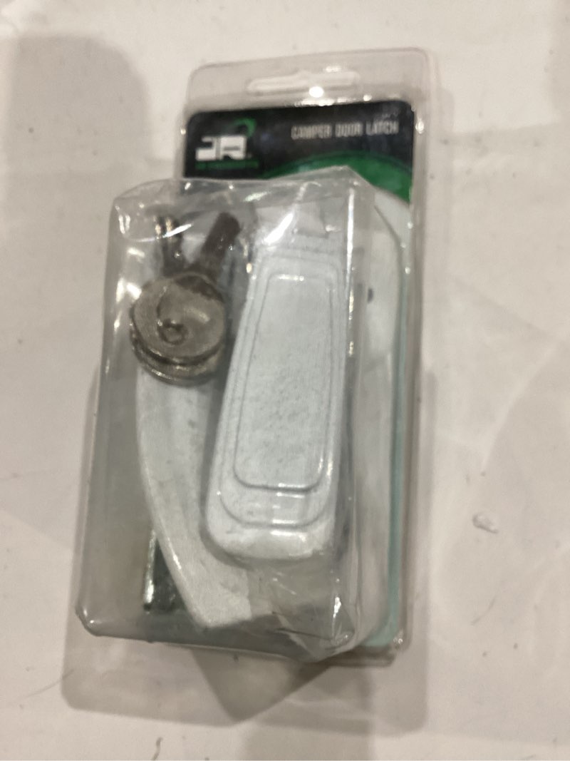 JR Products 11685 White Locking Camper Door Latch