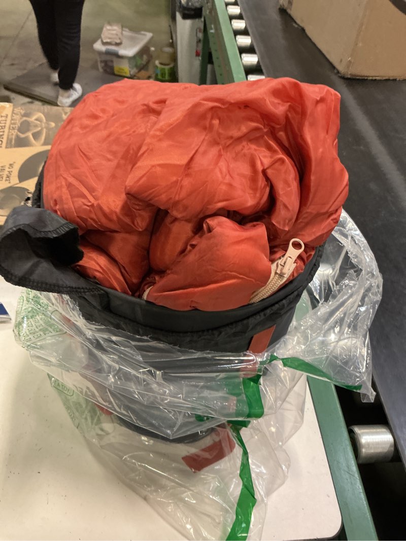 Condition photo showing Good Condition for BISINNA XXL Sleeping Bag(90.55"x39.37") for Big and Tall Adults,3-4 Seasons Plus Size Warm and Comfortable Waterproof Lightweight Sleeping Bag Great for Camping Backpacking Hiking Indoor & Outdoor Red 1.5kg Left Zip 3 Season