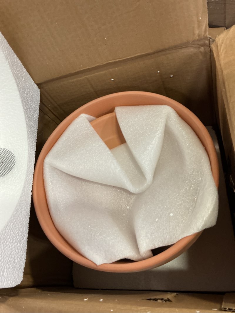 Condition photo showing New/Like New for ingofin terracotta pot with saucer - 10 inch ceramic clay pot for plants with drainage hole, large terra cotta flower planter with tray for indoor outdoor plants