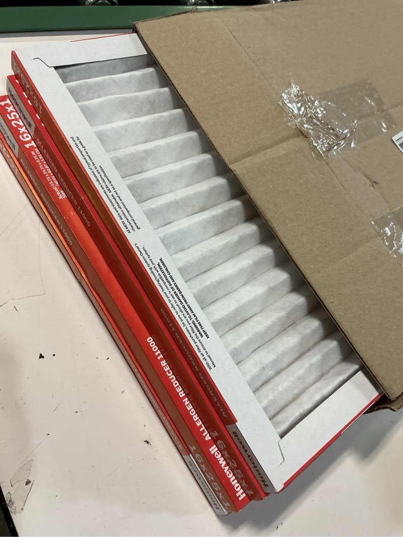 Condition photo showing Good Condition for honeywell 16x25x1 merv 11 allergen reducer 11000 electrostatic pleated hvac ac furnace air filter (4-pack) | replacement filter for home use | made in usa 16x25x1 (4 pack)