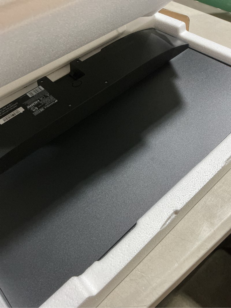 Condition photo showing As Is for sansui 22 inch 120hz monitor, fhd computer monitor 4000:1 contrast ratio with adaptive sync, hdr 100% srgb, hdmi x 2, vesa mount, eye care for home/office (es-22x3ah, one hdmi cable included). 22 inch fhd 120hz monitor 4000:1 black