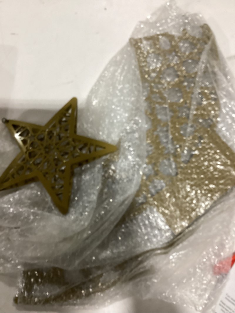 Condition photo showing As Is for 26inch Ramadan Crescent Moon Decor, Gold Ramadan Lamp Eid Decorations for Home, Islamic Decorations for Home, Table, Party