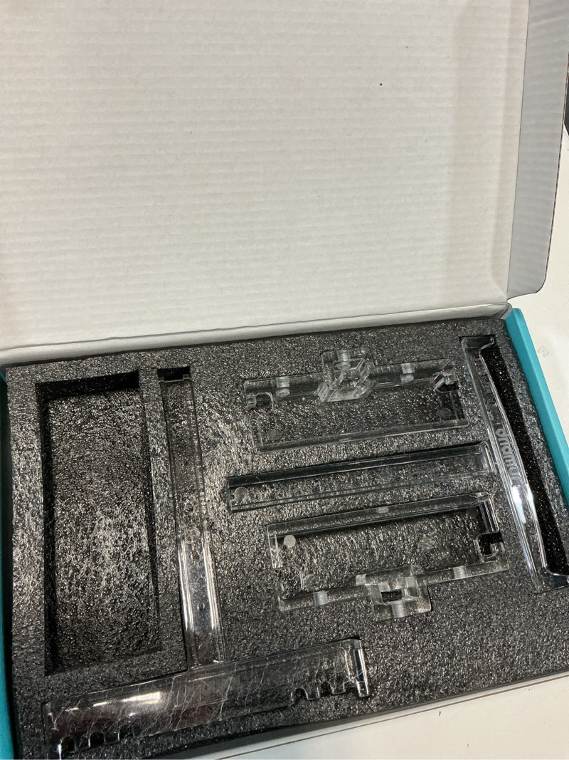 Condition photo showing As Is for driamor Aquarium Light Riser Adjustable, Clear Acrylic Fish Tank LED Light Stand Aquarium Lamp Holder Bracket Kit 2pcs Transparent Support for Width 2.5-4.4 Inches Light with Extendable Bracket Clear (Standard Size)