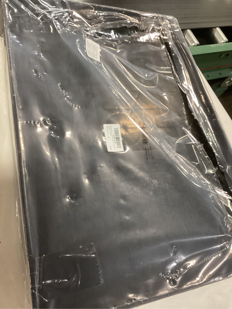 Condition photo showing New/Like New for baderke 24 x 15.5 inches oil drain pan for changing leak proof mini fridge drip tray plastic oil change pan for mini fridges air conditioners machinery under car(2 pcs,black,1.89 inch)