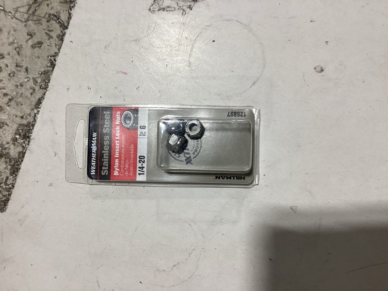Condition photo showing As Is for hillman 1/4-in x 20 stainless steel steel nylon insert nut 6 -pack