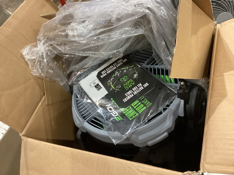 Condition photo showing New/Like New for ego 19.49 in. h 5 speed oscillating misting fan remote control
