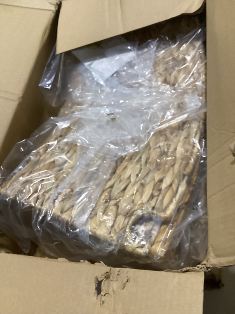 Condition photo showing As Is for 42" Wicker Christmas Tree Collar for Artificial Trees, Tree Basket Skirt for 9ft, Farmhouse Base Cover for Pencil,Extra Large Christmas Tree Collars, Handwoven from Seagrass Natural 42inch