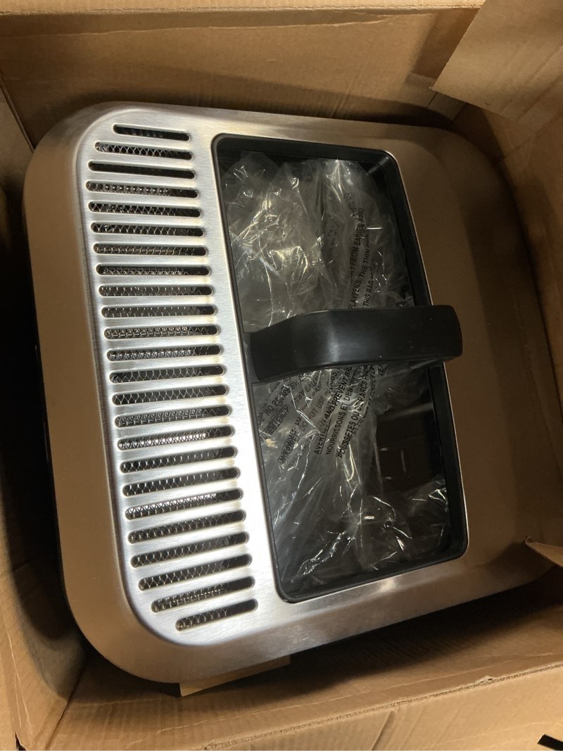Condition photo showing As Is for mainstays 4l deep fryer, stainless steel lid, electric, new model ms8400778514-2