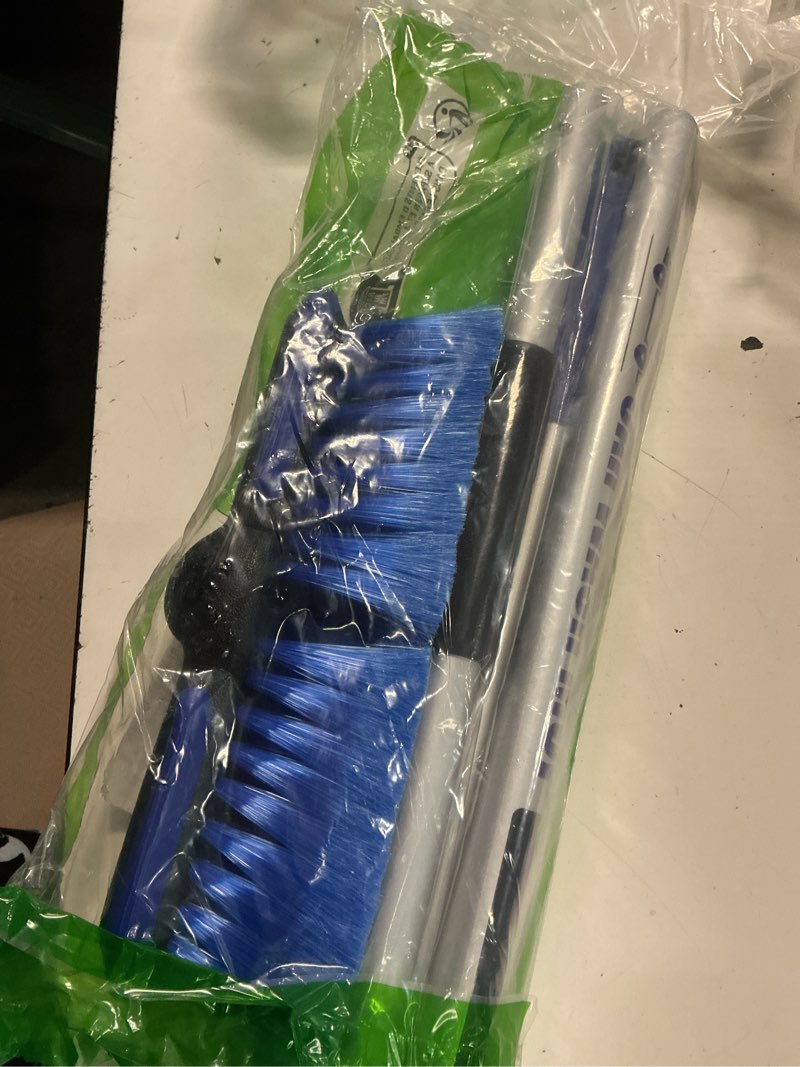 Condition photo showing New/Like New for zimiteda pbt car wash brush with long handle 10'' larger soft bristle brush head rubber bumper for vehicle wheel rv suv boat truck solar panel deck washing, 60'' 151cm