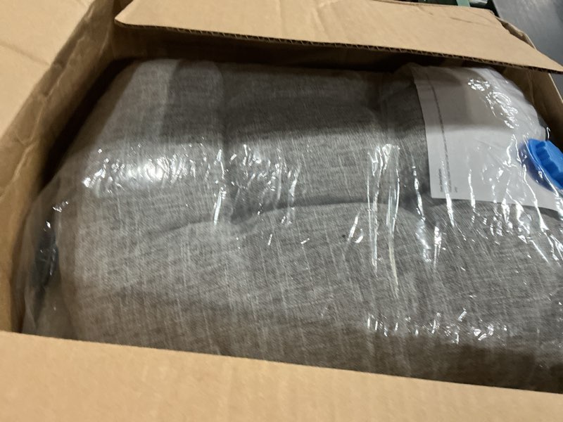 Condition photo showing As Is for Indoor Kitchen Chair Cushions Set of 4 Non Slip Tufted Chair Pads with Ties Thick Dining Room Seat Cushions 16'' x 16'' x 4'' Light Grey 4 Light Grey