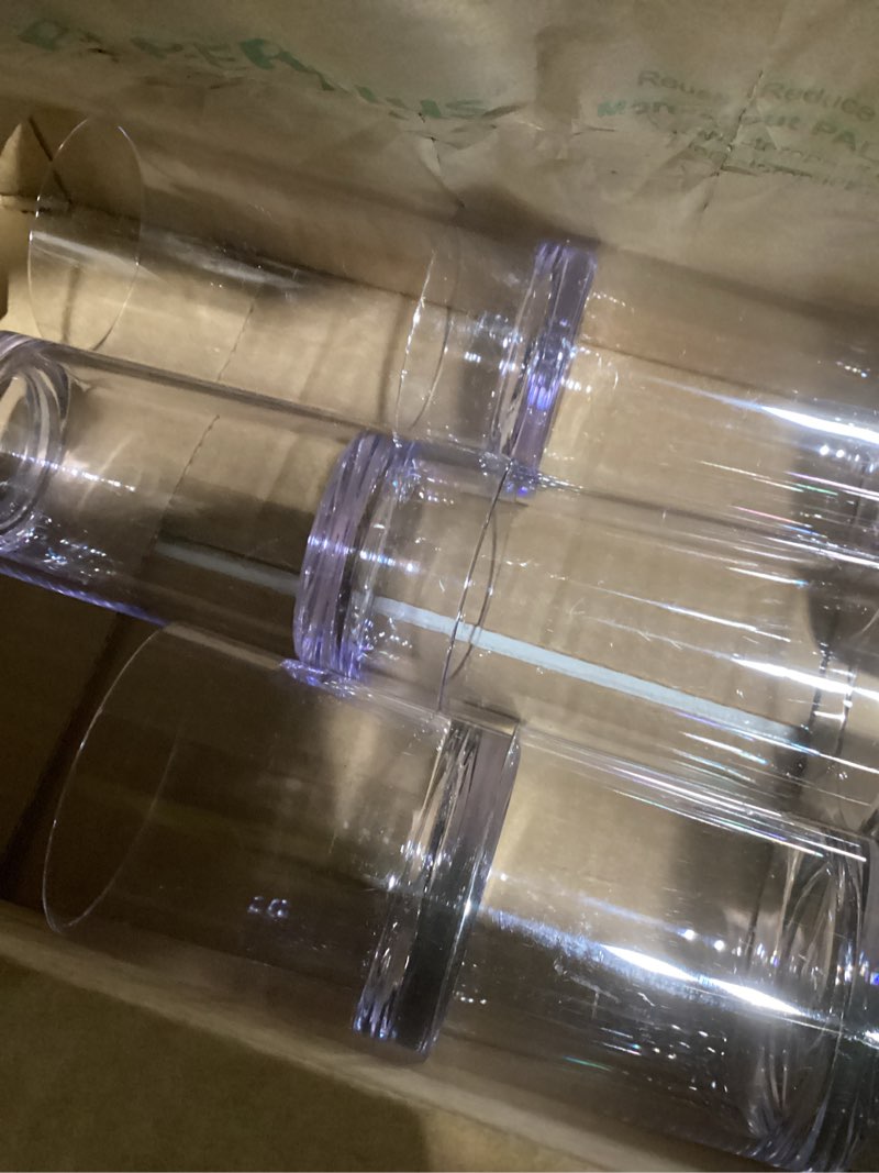 Condition photo showing New/Like New for US Acrylic Classic Clear Plastic Reusable Drinking Glasses (Set of 8) 12oz Rocks & 16oz Water Cups | BPA-Free Tumblers, Made in USA | Top-Rack Dishwasher Safe