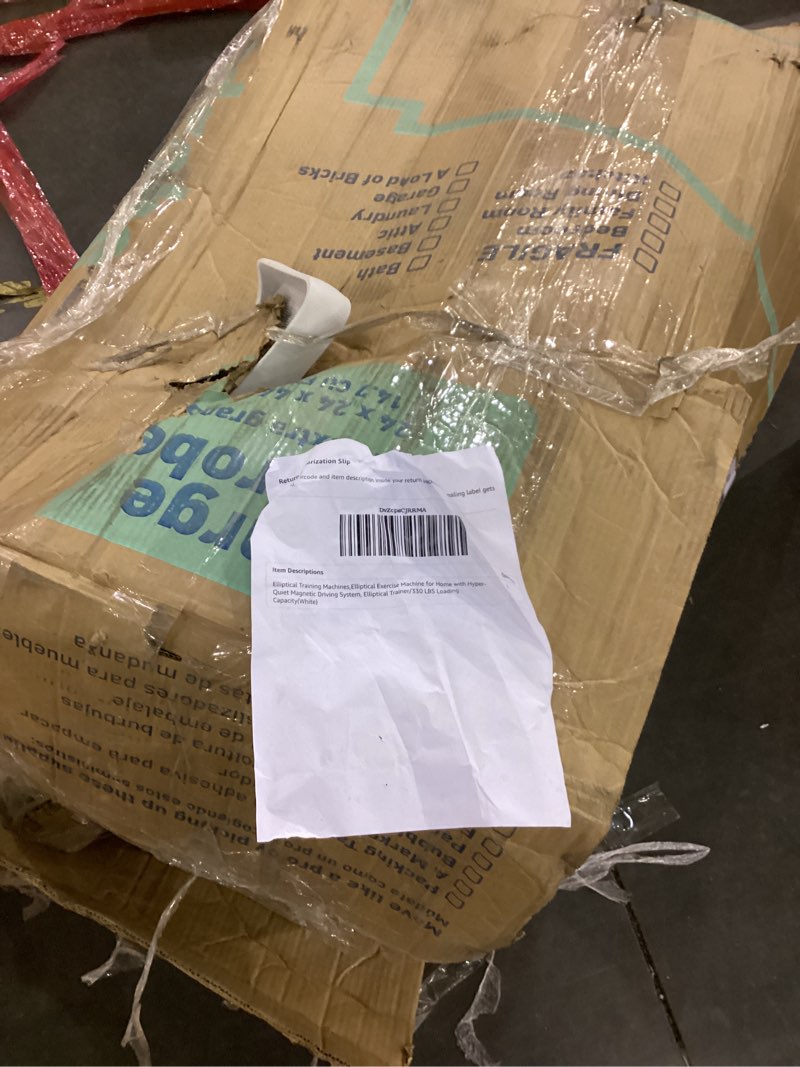 Elliptical Training Machines, Elliptical Exercise Machine for Home with Hyper- Quiet Magnetic Driving System, Elliptical Trainer/330 LBS Loading  Capacity(White)