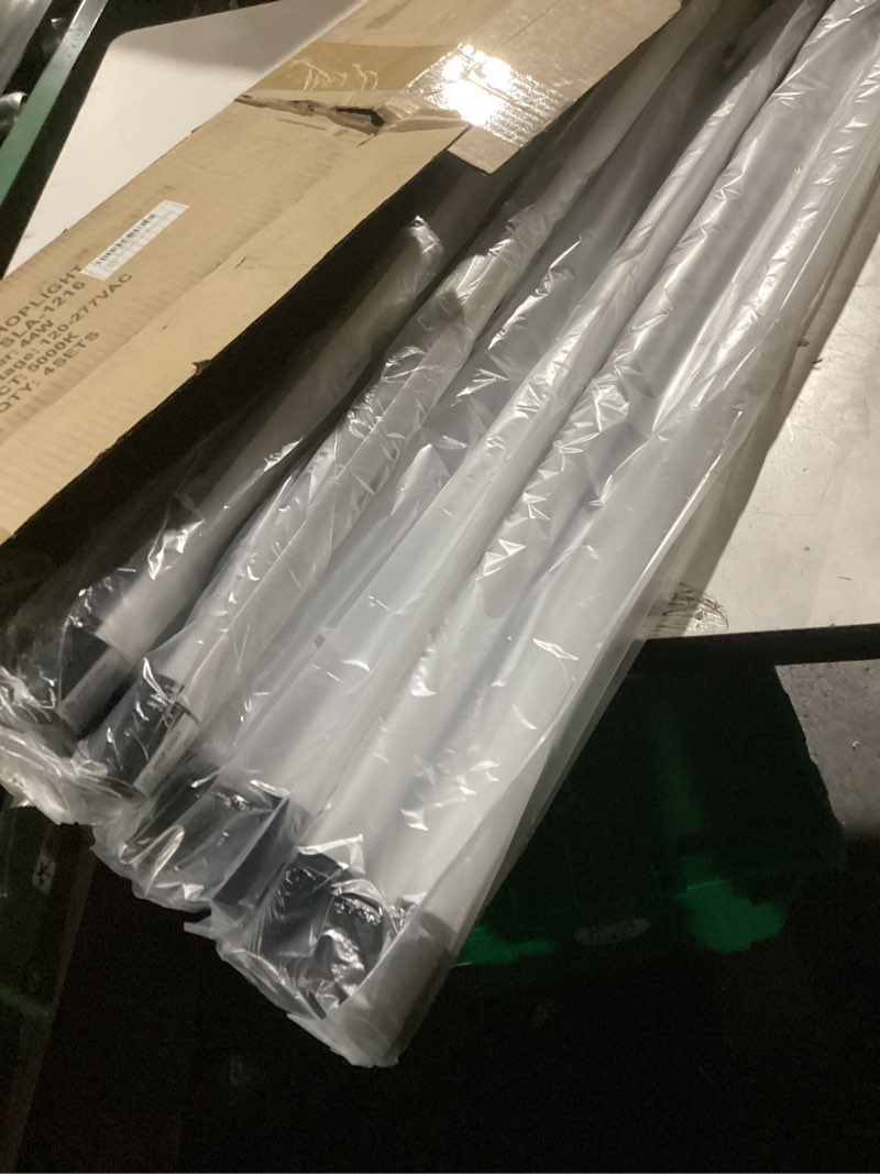 Condition photo showing New/Like New for hykolity Linkable LED Shop Light 4FT, 4 Pack Daisy Chain Shop Lights for Garage, 44W 4600LM 5000K Daylight, Plug-in Hanging/Surface Mount Utility Bay Light, Commercial Energy Efficient Lighting-Black 44W-Black