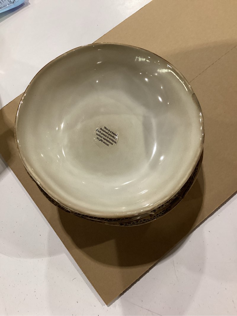 Condition photo showing New/Like New for amorarc ceramic dinnerware sets,handmade reactive glaze stoneware plates and bowls sets,highly scratch resistant | dishwasher & microwave safe dishes set,service for 6 (18pc) cappuccino service for 6