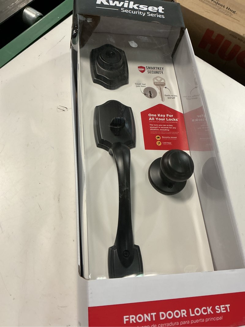 Condition photo showing Good Condition for kwikset smartkey belleview venetian bronze handleset right or left handed