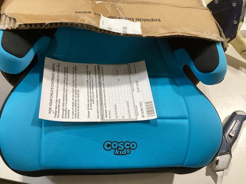 Condition photo showing Good Condition for cosco topside backless booster car seat, lightweight booster seats for cars 40-100 lbs, backless booster seat for car, turquoise turquoise 1 pack
