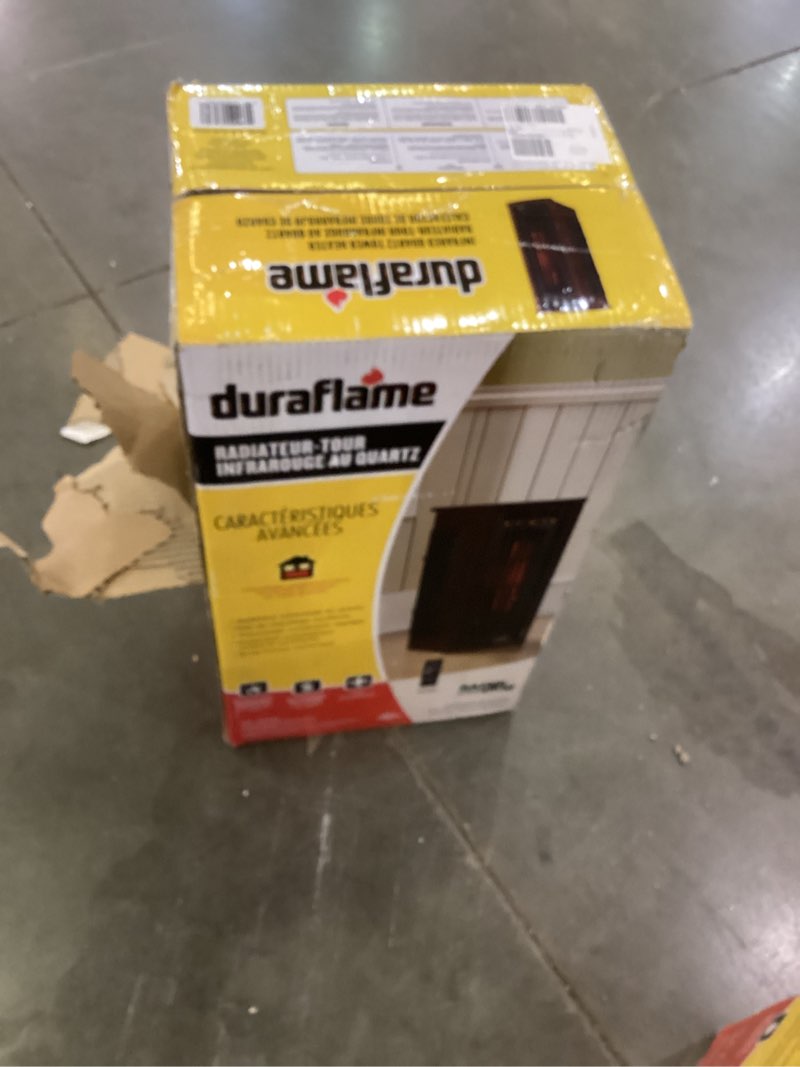 Condition photo showing New/Like New for Duraflame Portable Electric Infrared Quartz Oscillating Tower Heater  Cherry