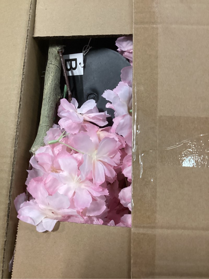 Condition photo showing Good Condition for 6ft tall cherry blossom artificial tree,fake pink cherry blossom tree,lifelike decorative plant in pot for indoor/outdoor, christmas, garden,home office dec